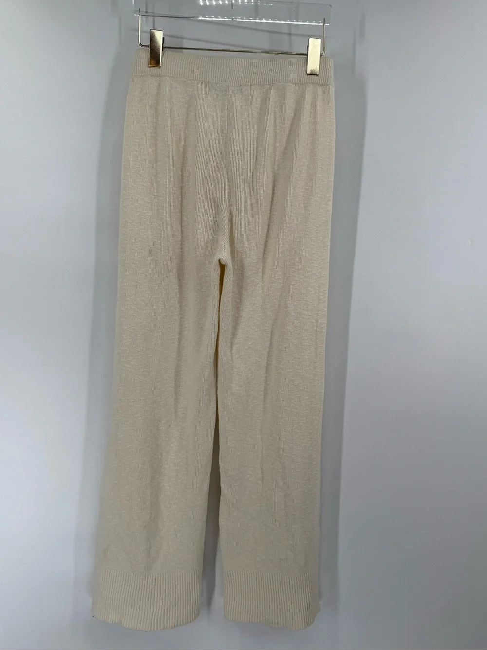 Free People beach cream knit wide leg pants size xs